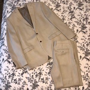 Calvin Klein Linen Suit Jacket and Pants